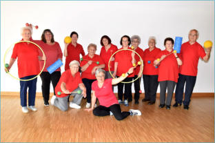 Die Teilnehmer der Diabetes-Sportgruppe haben viel Spass!